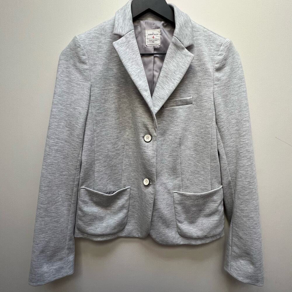 Gap The Academy Blazer Gray 2‎ Button Blazer  Size 4